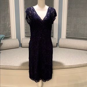 Maternity, Marina, Navy Blue Lace Dress, Size Large (LA)